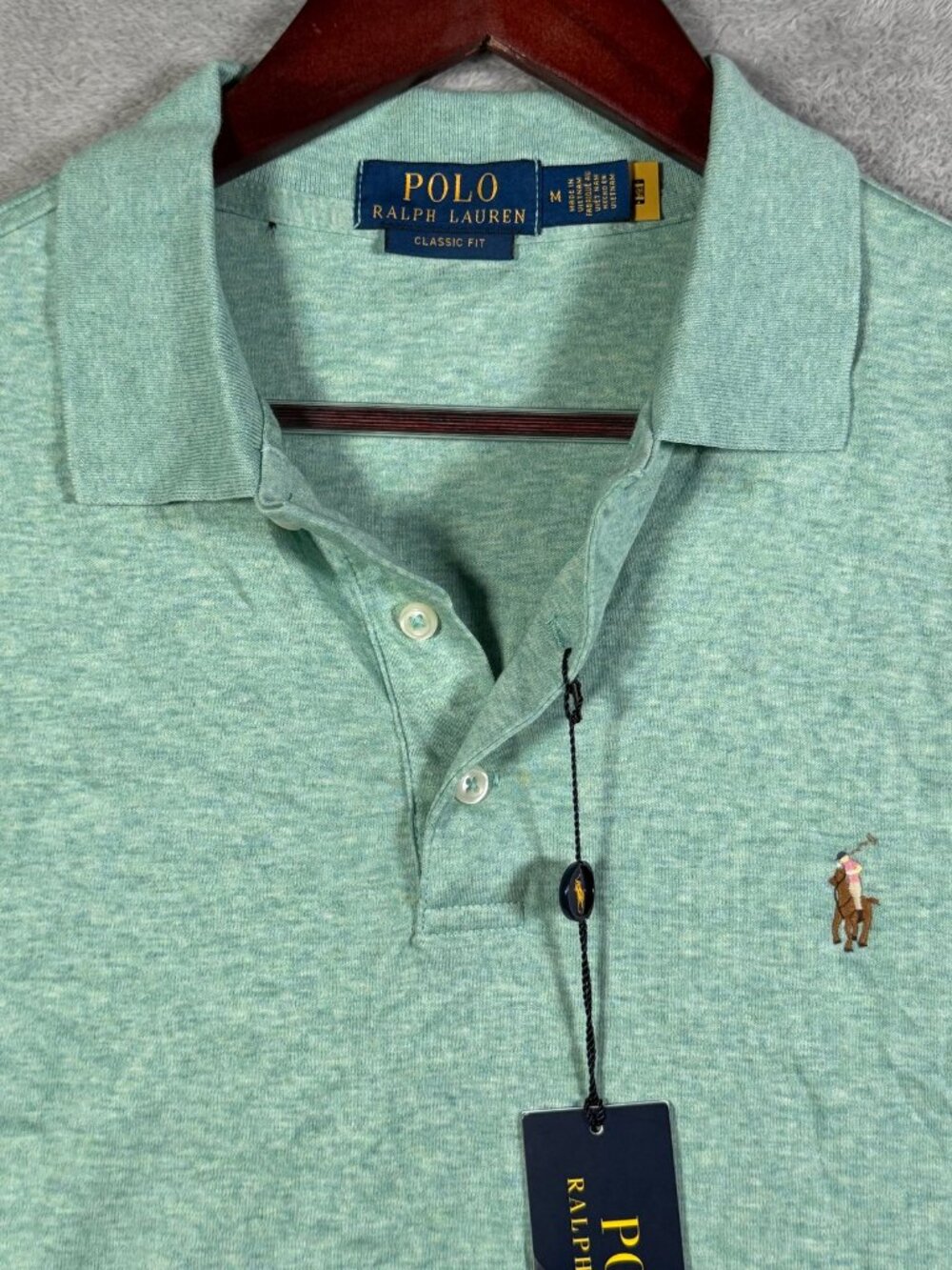 Polo Ralph Lauren Shirt Mens M Green Heather Short Sleeve Classic Fit Soft $110
